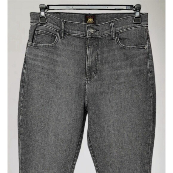 Lee Bell Bottom Flared High-Rise Stretch Gray Stretch Jeans Women’s Sz 12 - Picture 11 of 12